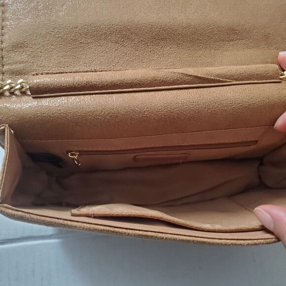 Urban Expressions Crossbody Purse with GOLD Chain Strap - DARK BROWN NWT - Picture 6 of 6